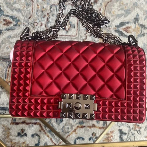 Red velvet medium handbag - Picture 2 of 6